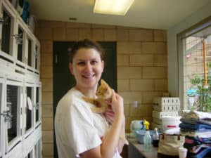 Jenny Smurd holding a cat