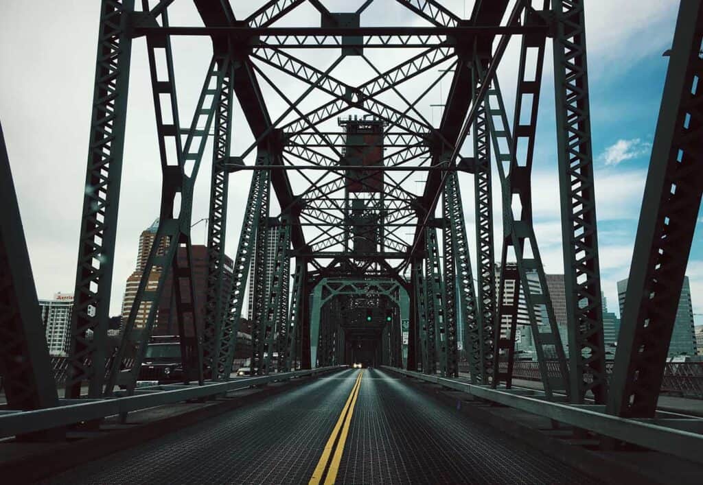 Portland bridge, where DJC Oregon recently Recognizes Aldrich as Best of AEC Accounting Firms