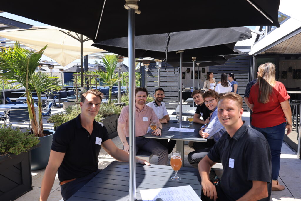 California celebrating Aldrich's 50th Anniversary on the Kairoa Brewing rooftop.