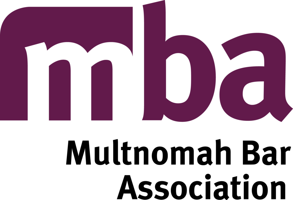 MBA logo followed by text, Multnomah Bar Association